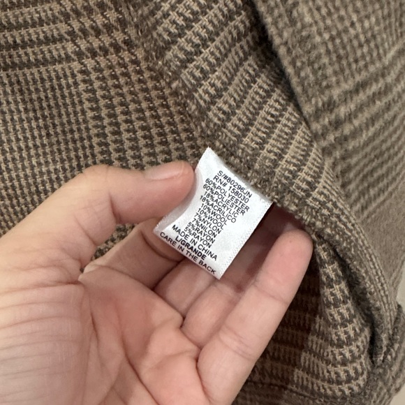 NWT Love Tree Brown Plaid Women's Coat - Picture 6 of 8